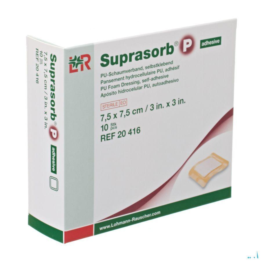 Suprasorb P SchuimVerband Pu Wcl 7,5X 7,5cm 10 20416