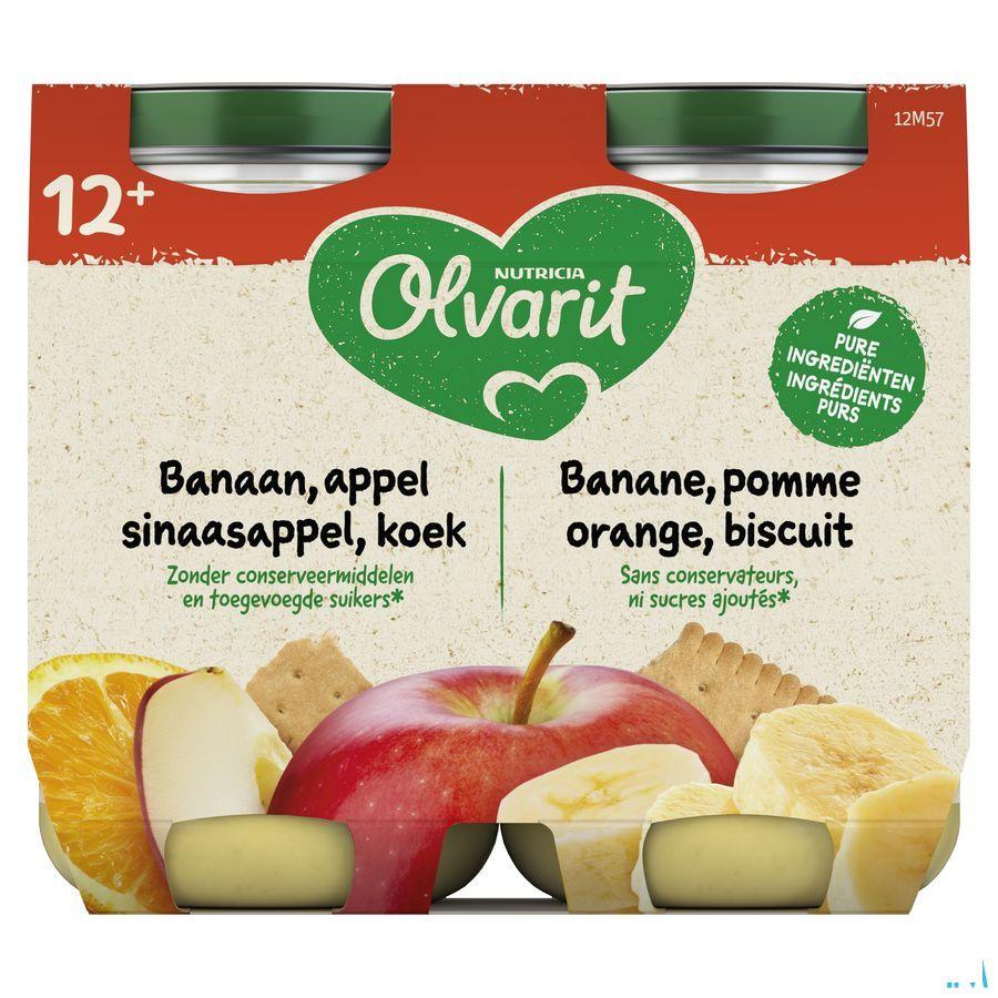 Olvarit Banaan Appel Sinaasappel Koek 2x200 gr 12m51  -  Nutricia