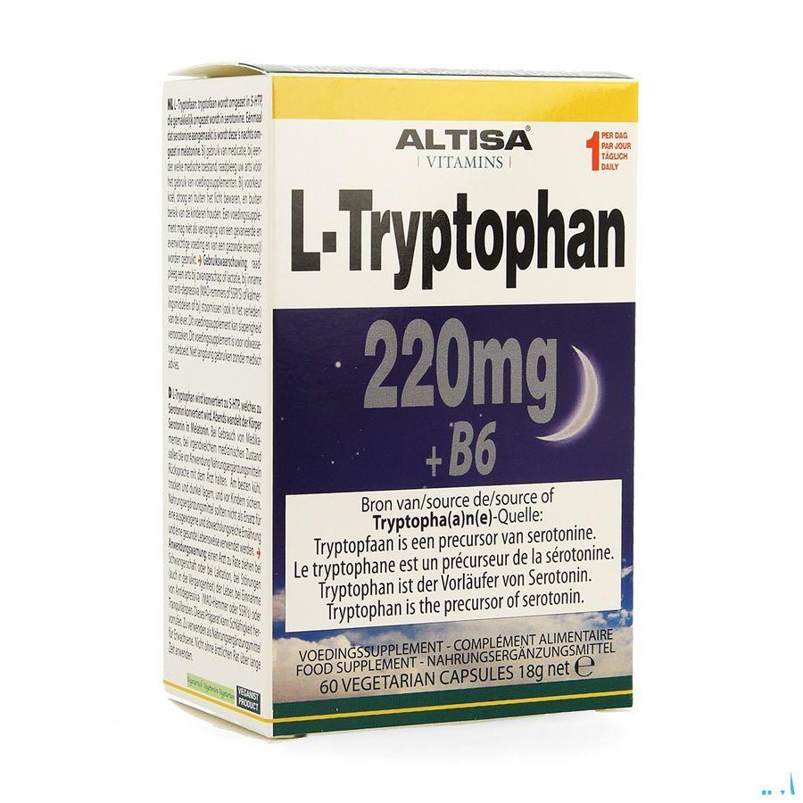 Altisa L-tryptofaan 220 mg + B6 V-Capsule 60  -  Dieximport