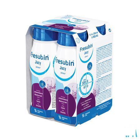 Fresubin Jucy Drink Cassis Easy Bottle 4x200 ml  -  Fresenius