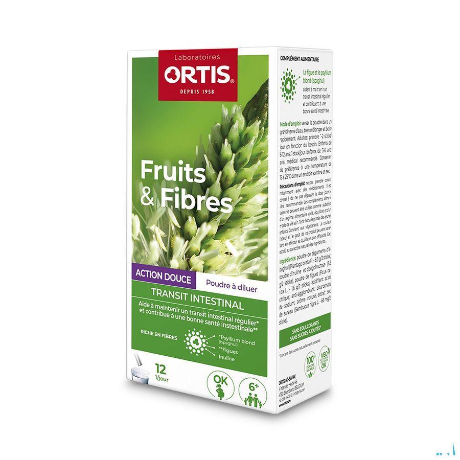 Ortis Vruchten & Vezels Milde Werking Sticks12X10 g