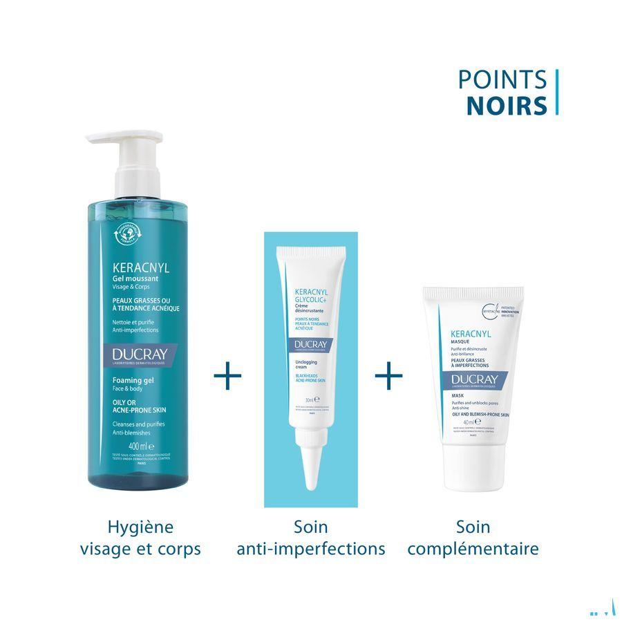 Ducray Keracnyl Gel Moussant 200 ml  -  Ducray Benelux