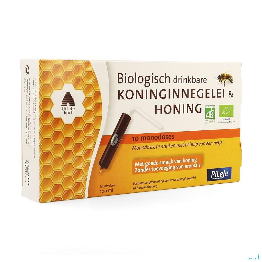 Koninginnebrij + Honing Bio Drinkb Unidose 10x10 ml  -  Pileje