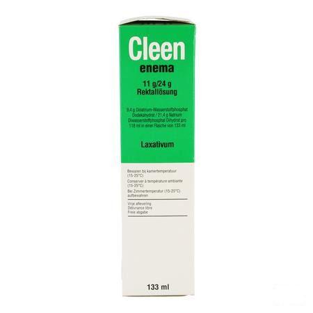 Cleen Enema 11 gr/24 gr Oplossing Rectaal Gebruik Flacon 133 ml 