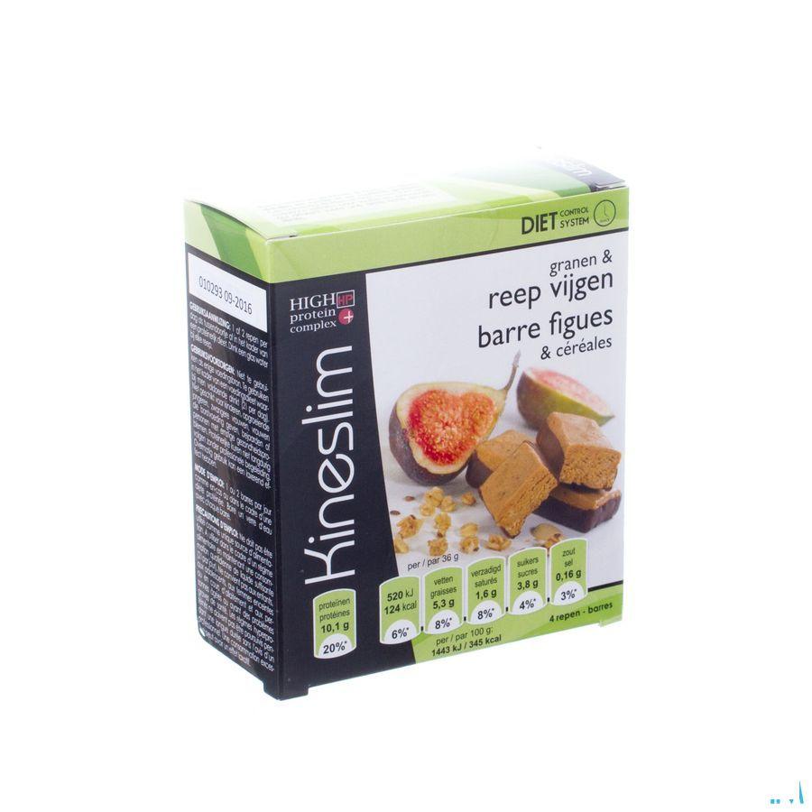 Kineslim Reep Granen En Vijgen 4x36g  -  Ocebio