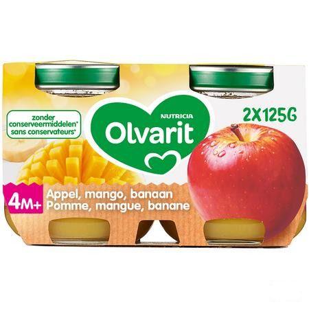 Olvarit Fruit Pomme Mangue Banane 2x125 gr  -  Nutricia