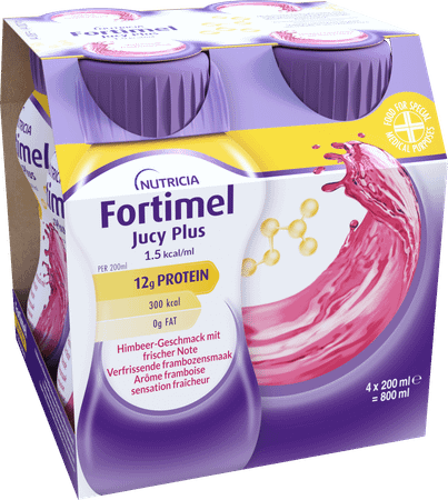 Fortimel Jucy Plus Framboos Verfr. 4 x 200 ml 185087