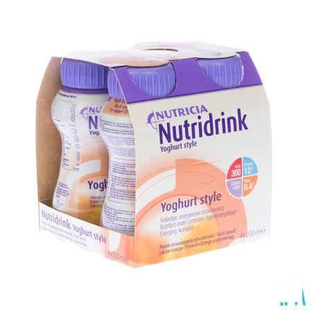 Nutridrink Yoghurtsmaak Perzik-sinaal 4x200 ml  -  Nutricia