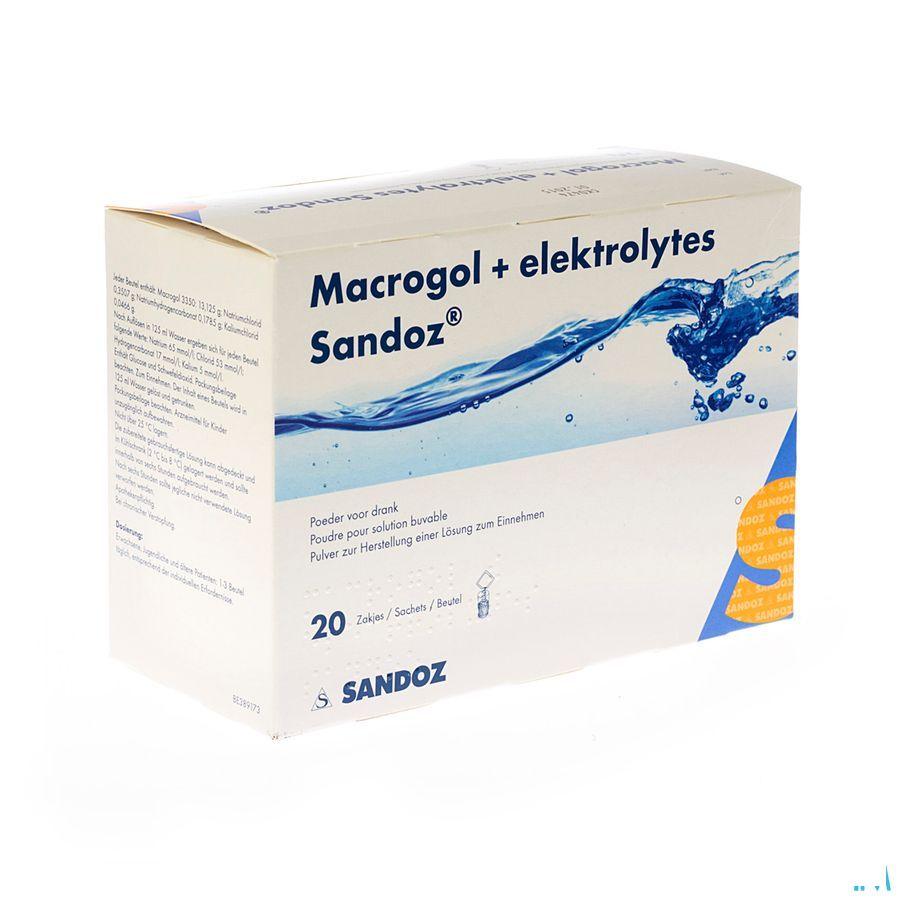 Macrogol + Elektr Sandoz Poeder Ciroensmaak 20x13,7g