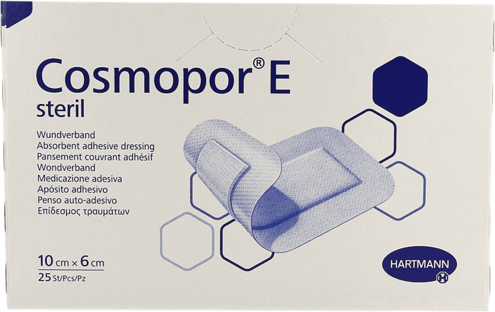 Cosmopor E Latexfree 10x6cm 25 P/s  -  Hartmann