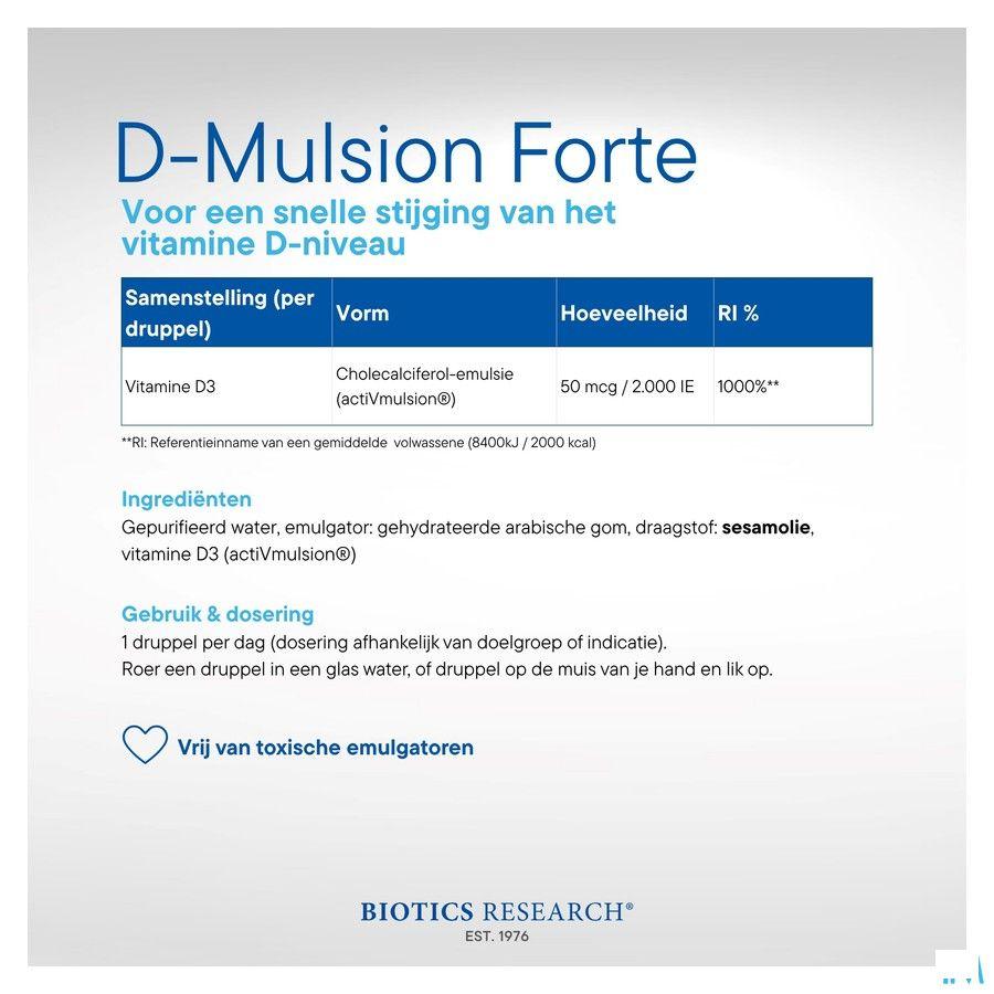 Biotics D-Mulsion Forte (Vitamine D) 29.6 ml  -  Energetica Natura