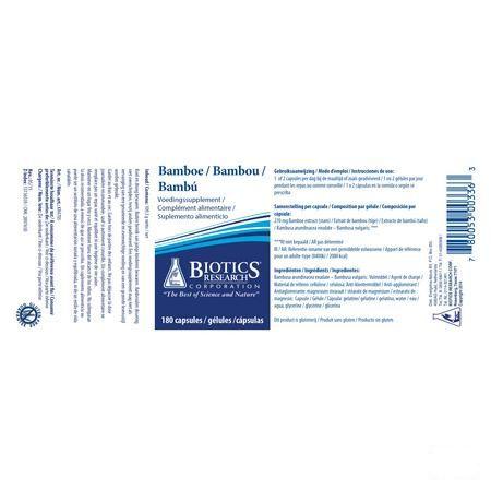 Biotics Bamboe 180 capsules  -  Energetica Natura