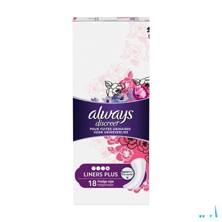 Always Discreet Incontinence Liners Plus Spx18