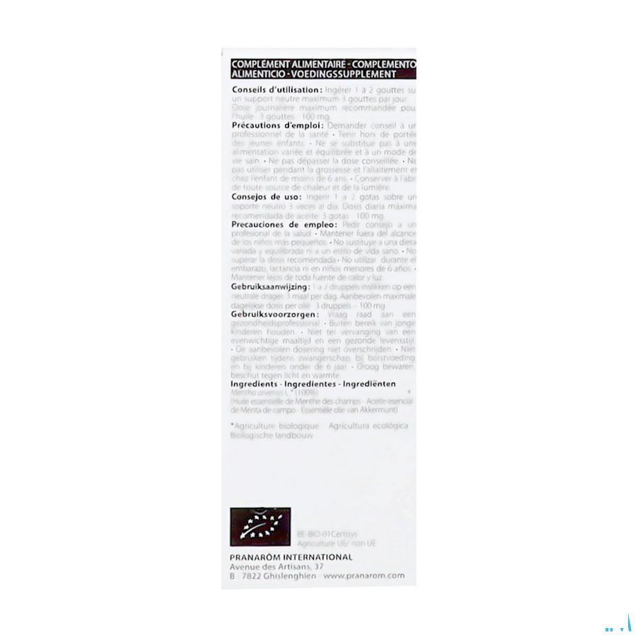 Munt Bio Essentiele Olie 10 ml  -  Pranarom