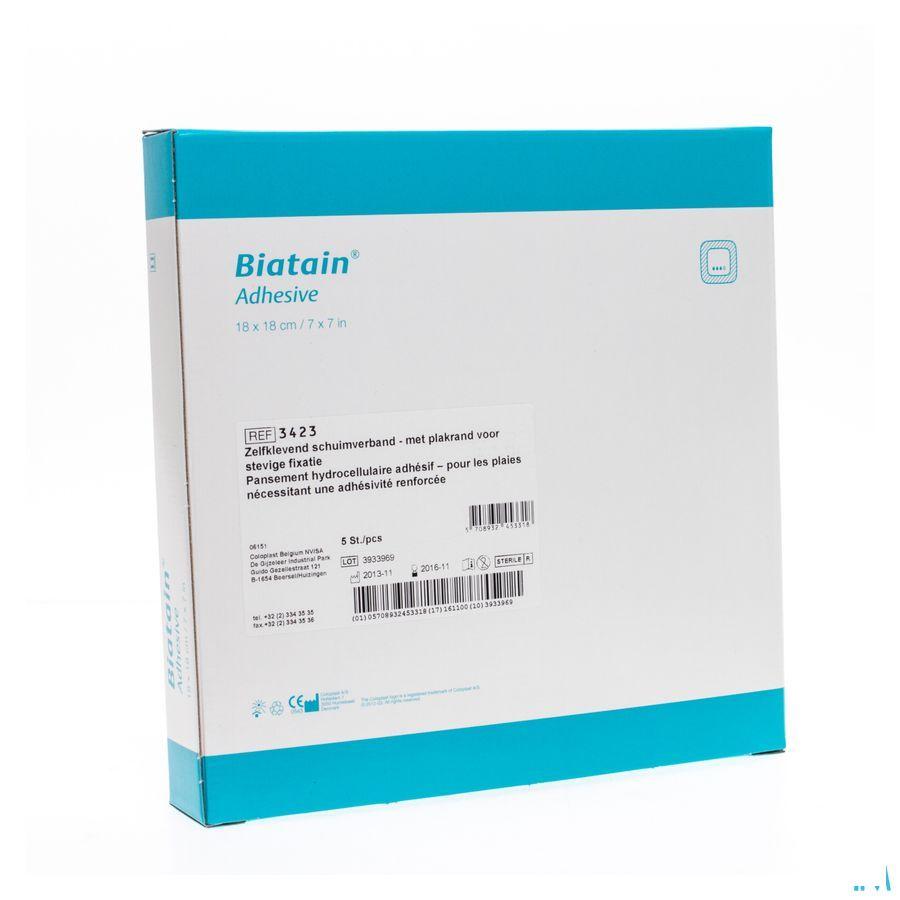 Biatain Pansement Mousse Adhesive 18,0x18,0cm 5 33421  -  Coloplast