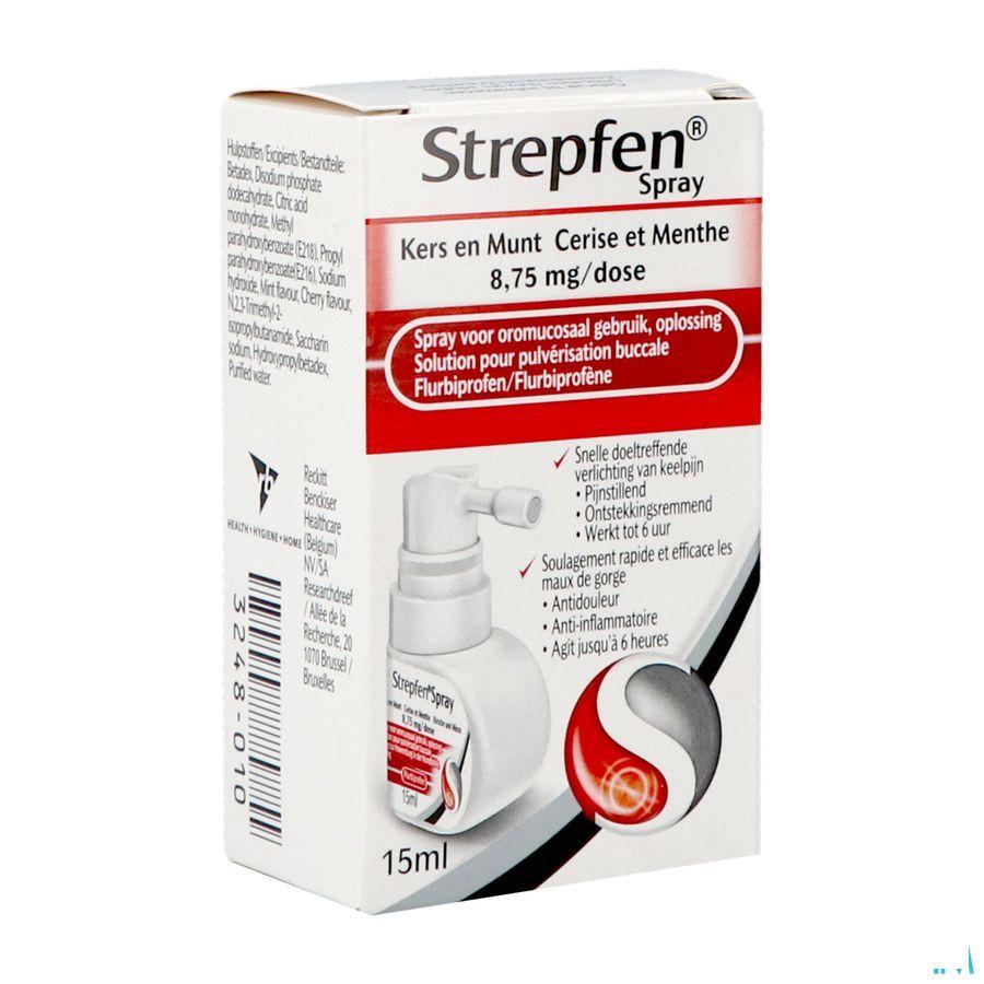 Strepfen 8,75 mg Spray Solution Pulv Buccale 15 ml