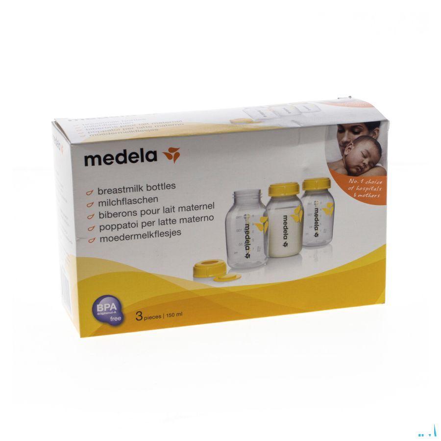Medela Set 3 Melkflesjes Bedrukt 150 ml  -  Medela