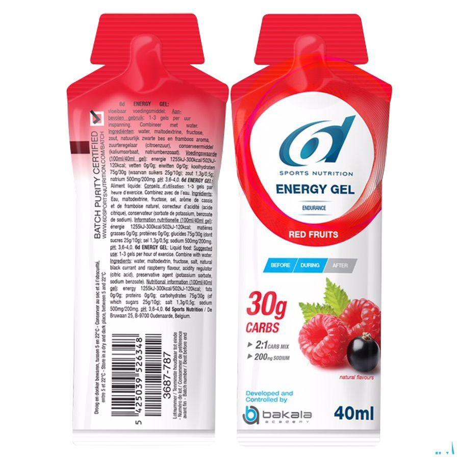 6d Sixd Energy Gel Red Fruits 40 gr