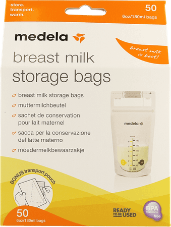 Medela Sacs Recueil Lait Maternel 180  ml 50  -  Medela