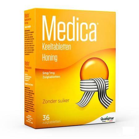 Medica Keeltabletten Honing Zuigtabl 36