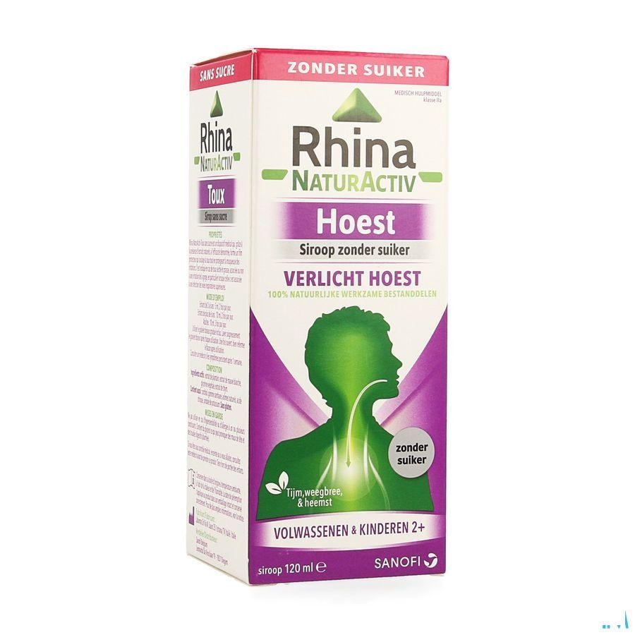 Rhina Natur Activ Hoest Zonder Suiker Siroop 120 ml