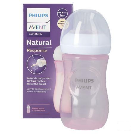 Philips Avent Natural 3.0 Zuigfles Roze 260 ml