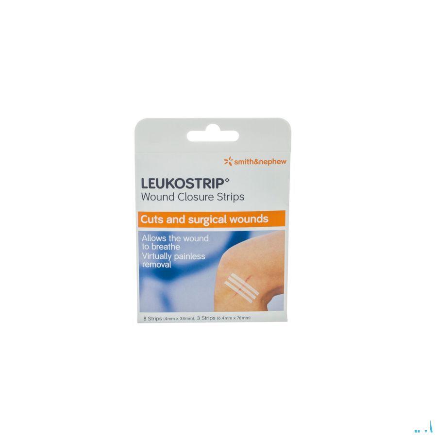 Leukostrip Verband Ster 8 X 4mmx38mm + 3 X 6,4mmx76mm  -  Smith Nephew
