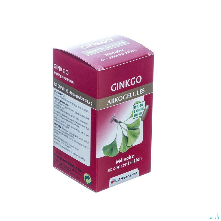 Arkocaps Ginkgo Biloba Plantaardig 150 3733110  -  Arkopharma