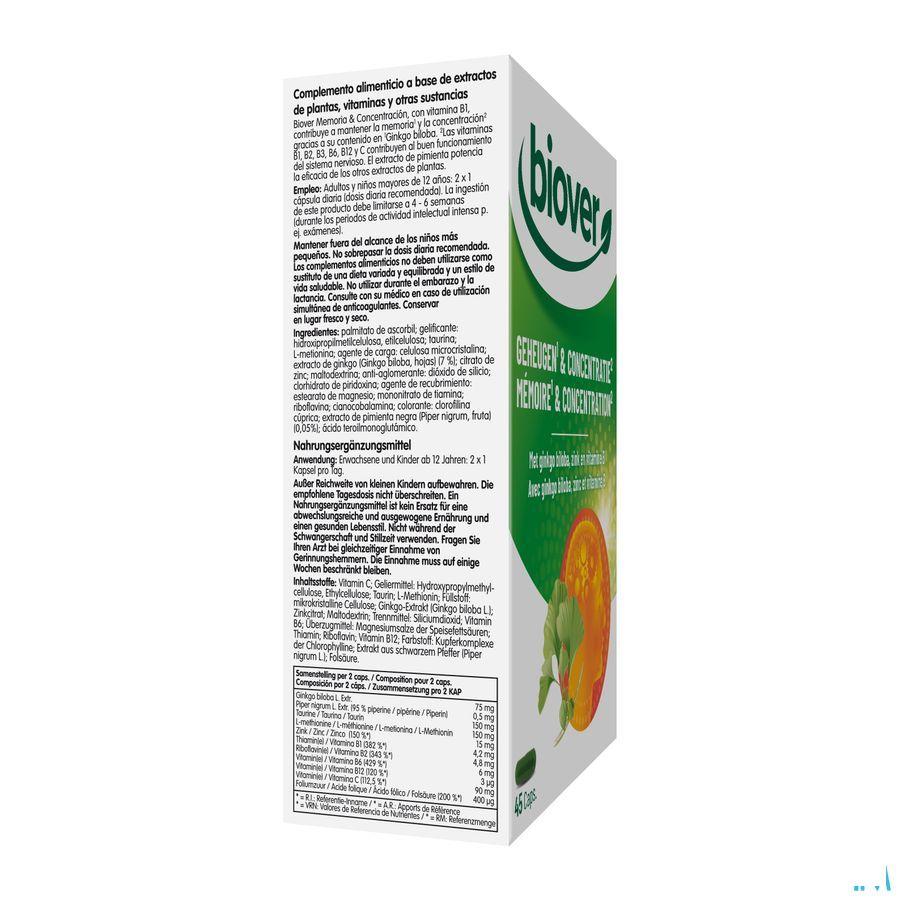 Biover Memoire Et Concentration Caps 45