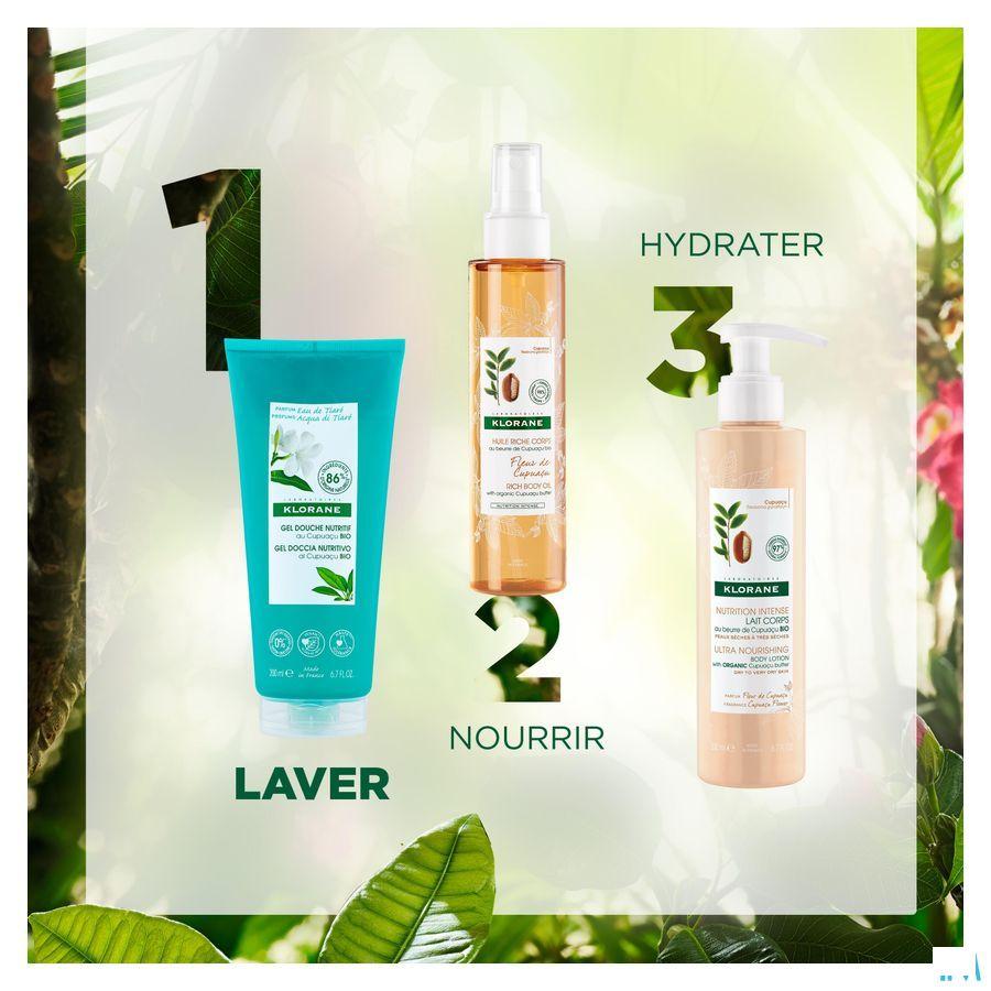 Klorane Lichaam Douchegel Water Tiare 200 ml