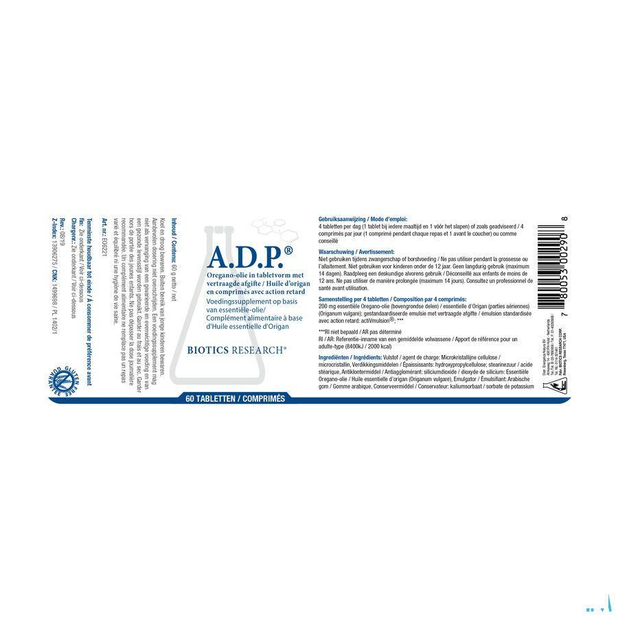 Biotics A.D.P. (Anti Dysbiosis Product) 60 comprimés  -  Energetica Natura