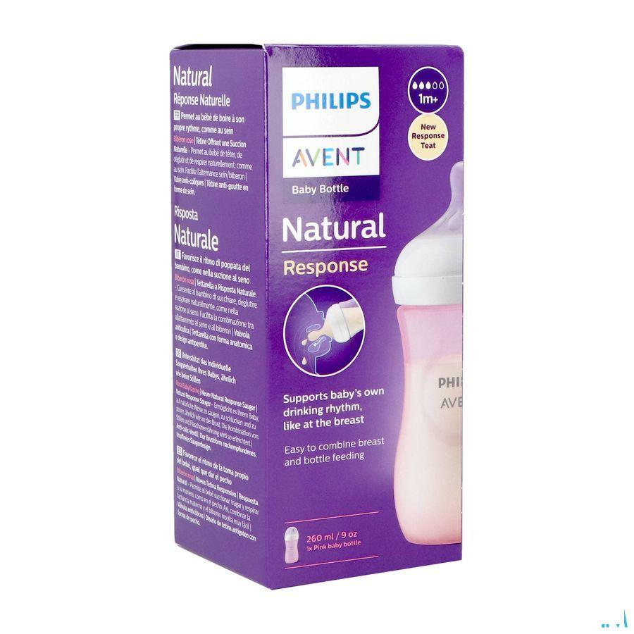 Philips Avent Natural 3.0 Zuigfles Roze 260 ml