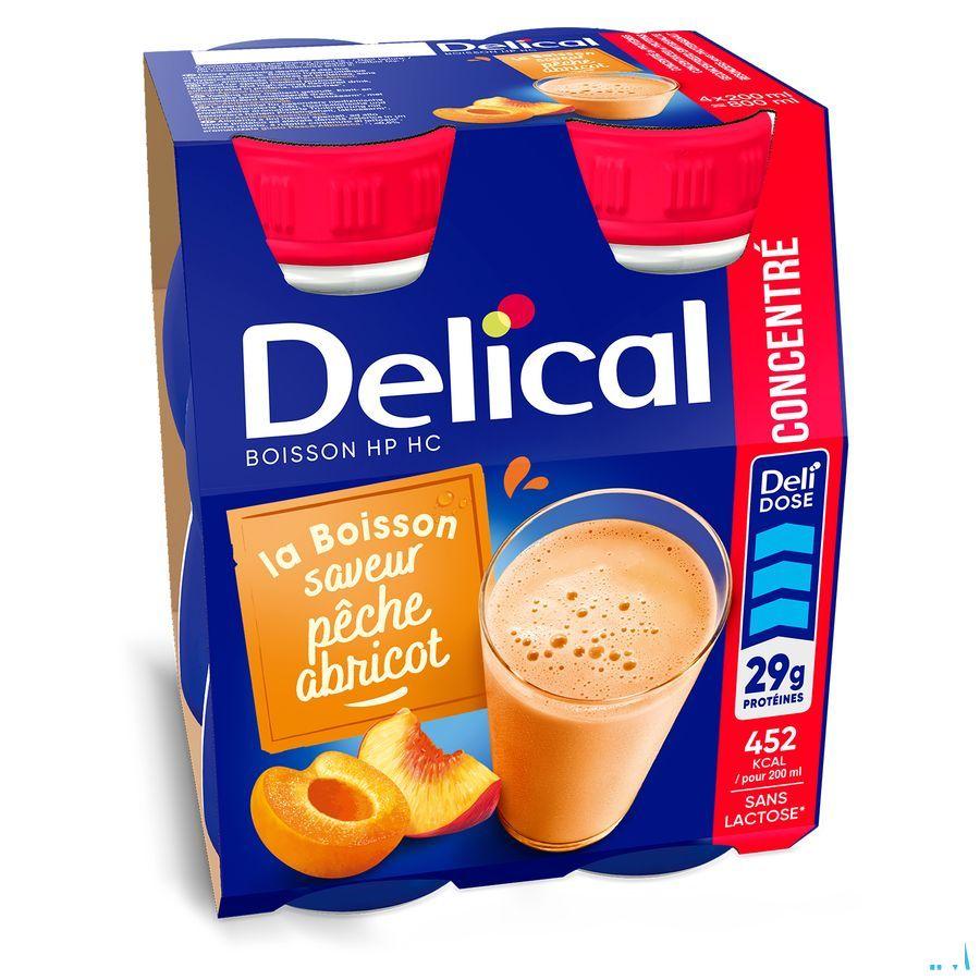 Delical Hp Hc Drank Geconc. Perzik Abrik. 4x200 ml  -  Bs Nutrition