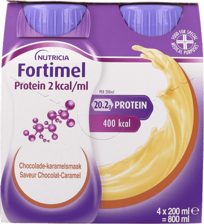 Fortimel Protein 2Kcal Karamel & Chocolade 4X200 ml