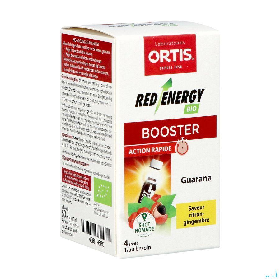Ortis Red Energy Citron Gingembre Bio Shots 4X15ml  -  Ortis