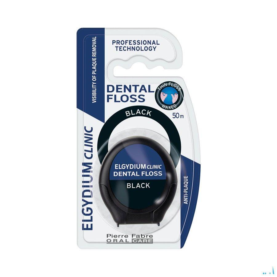 Elgydium Clinic Dental Floss Black 50m