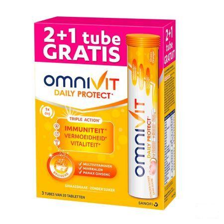 Omnivit Daily Protect Tripack Bruistabl 3X20  -  Sanofi