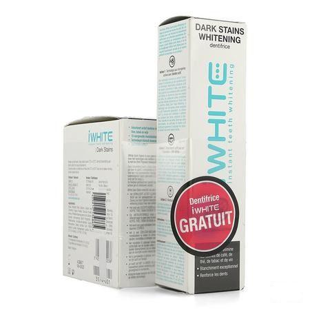 Iwhite Dark Stains 10 + Tandpasta Whitening 75 ml