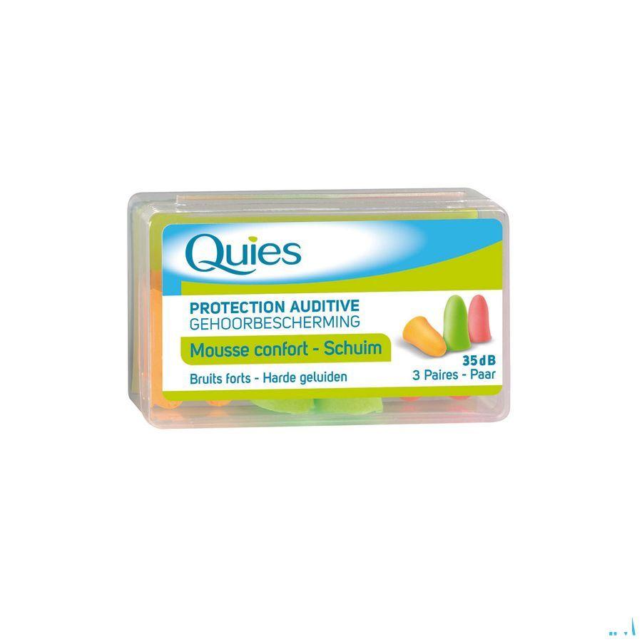 Quies Oordoppen Mousse Fluo 3 Paar  -  Quies