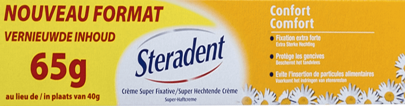 Steradent Fixatiecreme Comfort Kamille 65 gr