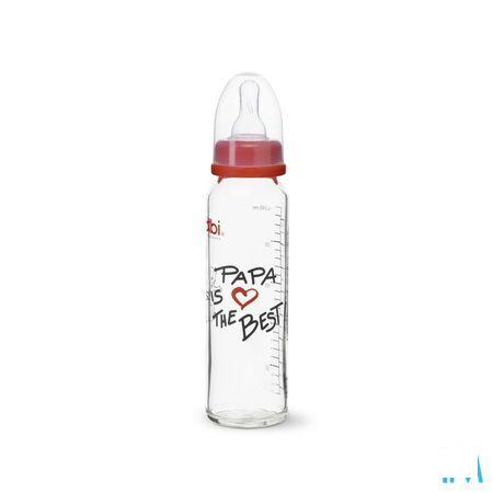 Bibi Zuigfles Glas Mama Papa 250 ml 1071075  -  Credophar