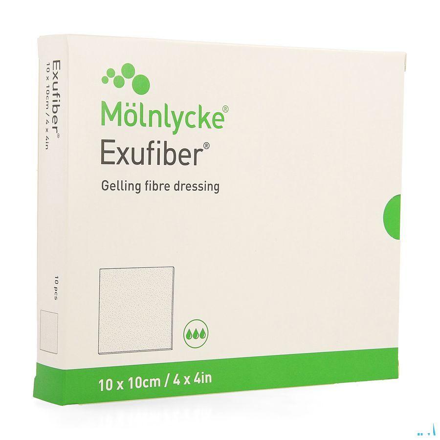 Exufiber Gelling Fibre Dressing Ster 10 X 10Cm 10  -  Molnlycke Healthcare