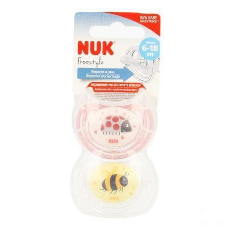 Nuk Fopspeen 2 Freestyle Girl 6-18m 2  -  Eureka Pharma