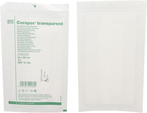 Curapor Transparant Steriel 10Cmx20Cm 25 13104  -  Lohmann & Rauscher