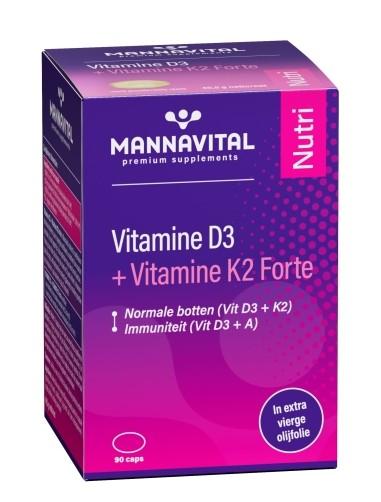 Mannavital Vitamine D3 + K2 Forte Caps 90