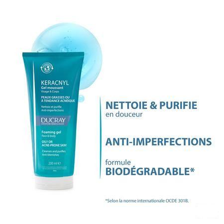 Ducray Keracnyl Gel Moussant 200 ml  -  Ducray Benelux