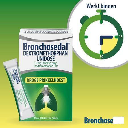 Bronchosedal Dextromethor.15 mg Sol Sach 20X5  ml Ud