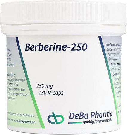 Berberine 250 mg V-Caps 120  -  Deba Pharma