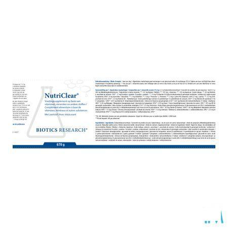 Biotics Nutriclear 670.2 mg  -  Energetica Natura