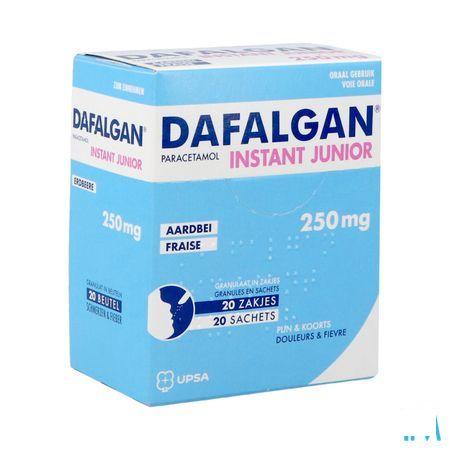 Dafalgan Instant Junior Aardbei 250 mg Gran Zakje20